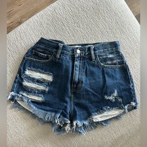 Cute ripped Denim jean shorts